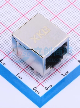 以太网连接器 X13ABGWABDY1027弯插 RJ45插座 不带LED