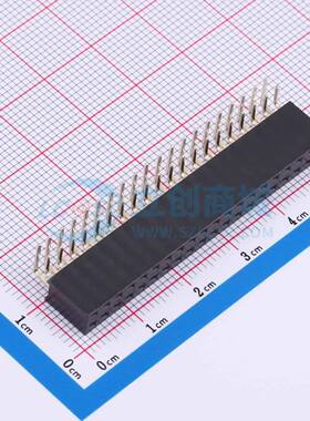 排母 XDM254-2-20-W-8.5-G0 弯插,P=2.54mm 2x20P 方孔 电子元器