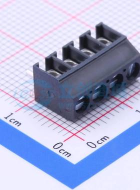 螺钉式接线端子ED555/4DS 插件,P=3.5mm 1x4P 直插 黑色