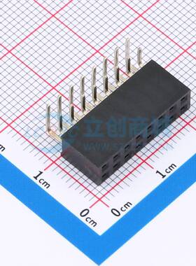 排母 FH2.54-06-08PWS 弯插,P=2.54mm 2x8P 方孔 电子元器件配单