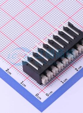 弹簧式接线端子JL212V-35009B01 插件,P=3.5mm 1x9P 直插 黑色