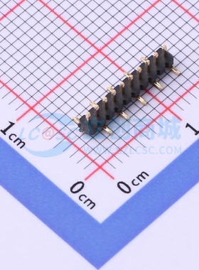 排针 X1311WVS-10J-C18D42R1 SMD,P=1.27mm(交错脚) 1x10P 方针