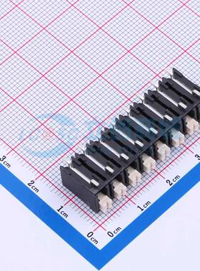 弹簧式接线端子JL212R-SMT-50008BP1 SMD,P=5mm 1x8P 卧贴 黑色