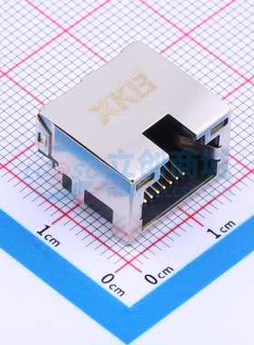 以太网连接器 X39ADAB1W6DB1075插件 RJ45插座 带LED