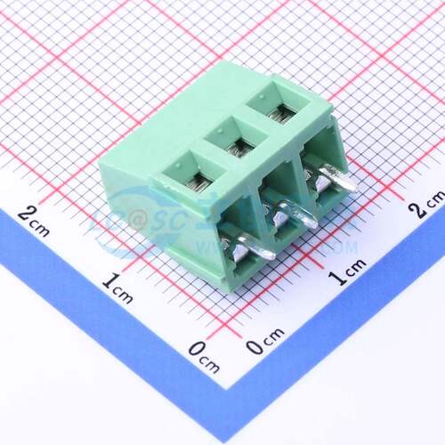 螺钉式接线端子DB128V-5.08-3P-GN-S 插件,P=5.08mm 1x3P 直插 绿