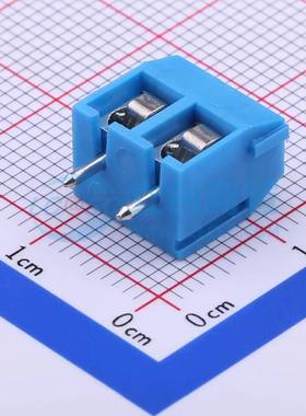 螺钉式接线端子DB301V-5.0-2P-BU-S 插件,P=5mm 1x2P 直插 蓝色