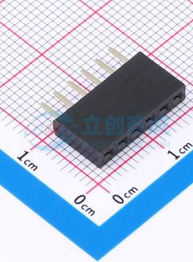 排母 F185-1106A0ASUC3 插件,P=2.54mm 1x6P 方孔 电子元器件配单