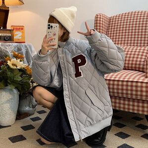 宽松圆领羽绒棉服女装棒球服韩版学生冬季棉衣外套