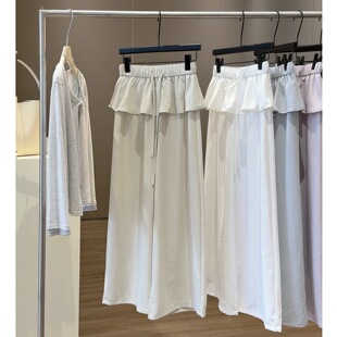 韩系屁帘休闲阔腿裤 2026新款 高腰宽松直筒显瘦休闲拖地长裤 女夏季