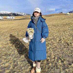 冬季加厚棉服款过膝潮棉衣女装宽松长款上衣韩版外套