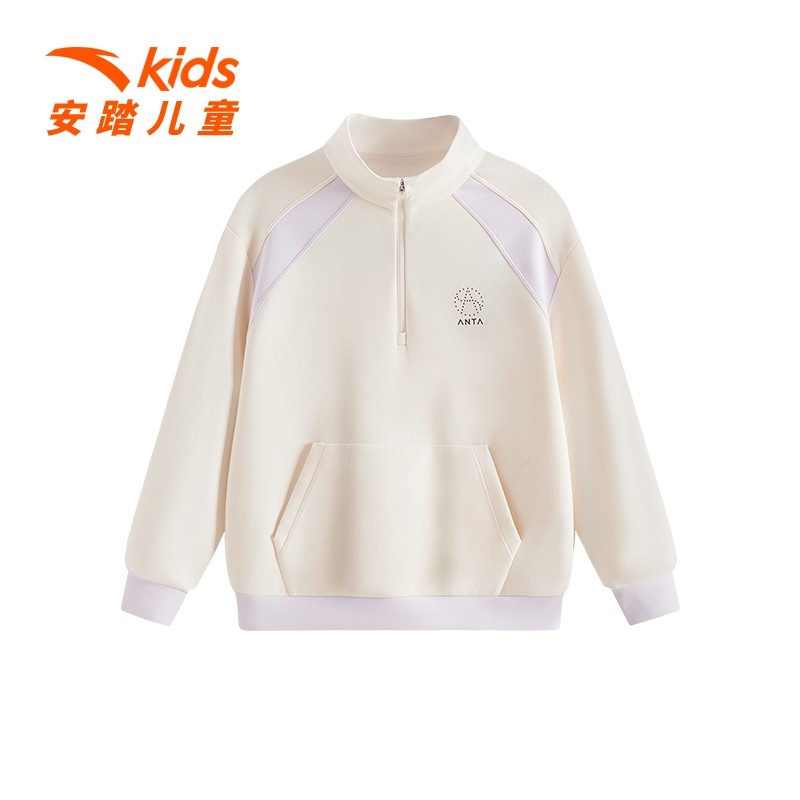 安踏儿童秋季新款男大童女童无帽卫衣套头衫舒适亲肤潮流百搭,童装/婴儿装/亲子装,卫衣/绒衫,淘宝优惠券,粉丝福利购,淘宝优惠卷