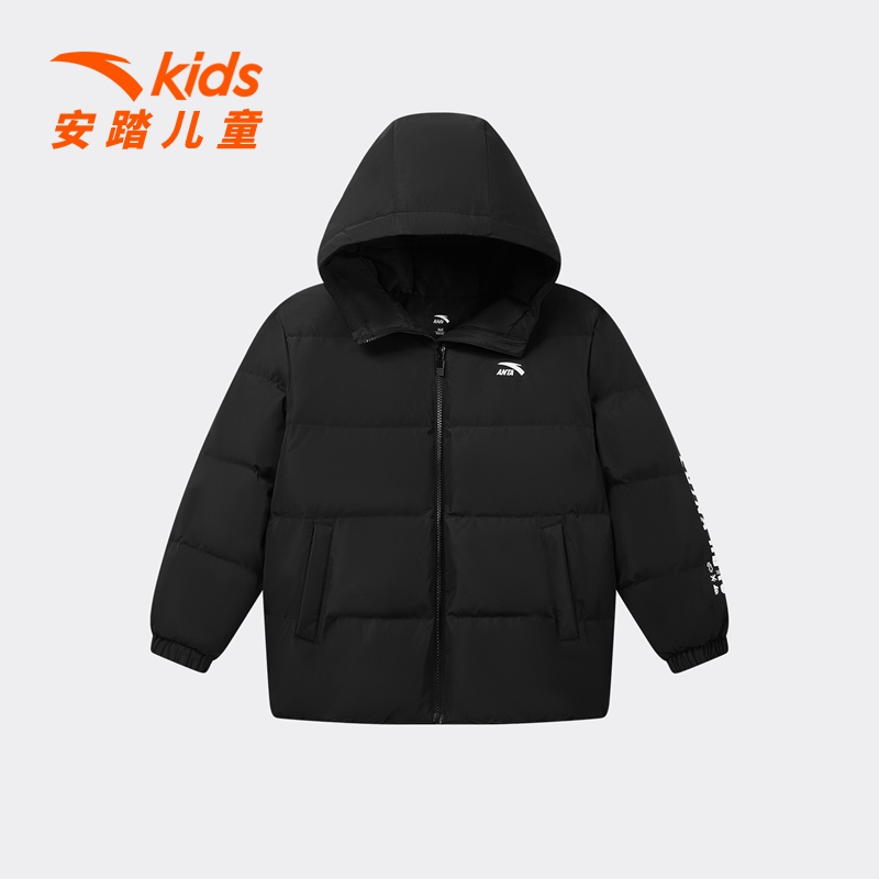 安踏儿童羽绒服2025年秋冬款新品男大童户外防风保暖加厚上衣外套