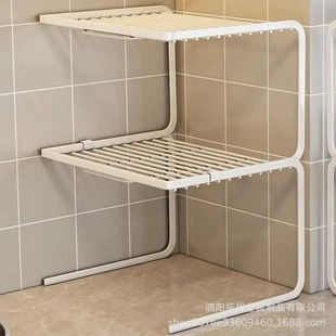 厨房桌面分层架台面置物架锅架橱柜锅具柜子收纳多层隔板断格