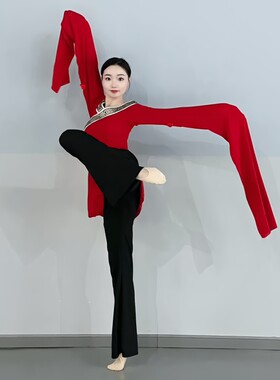一衣两穿舞台演出水袖表演舞蹈服