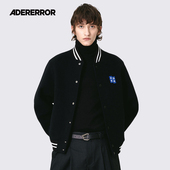 新品 ADERERROR 羊毛呢微宽松短外套 Tag 棒球夹克冬季 SIG系列 TRS