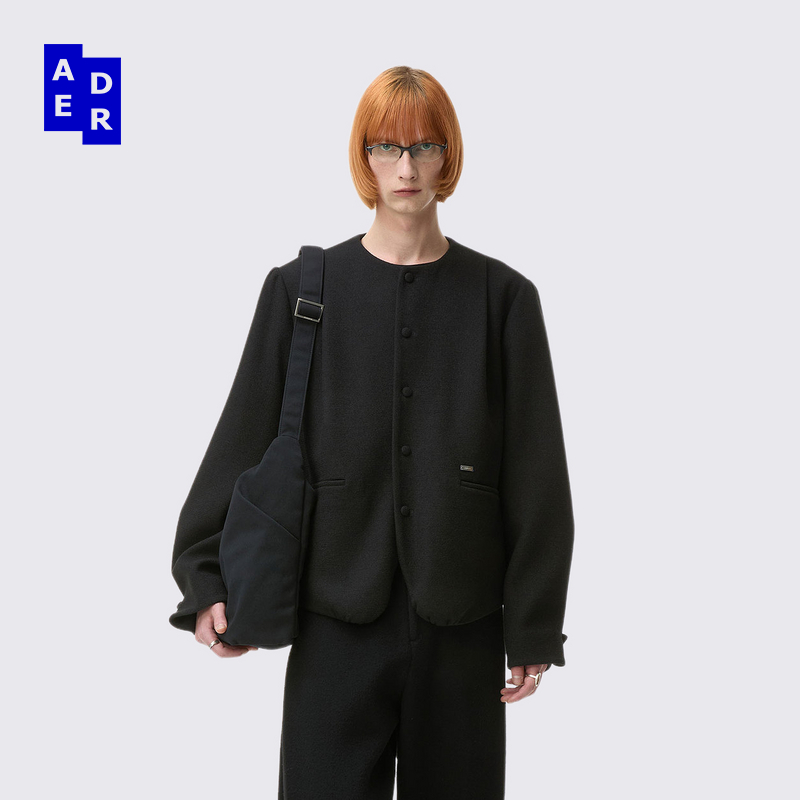 ADERERROR 24FW Product. 9外套时尚褶皱设计宽松款圆领夹克外套