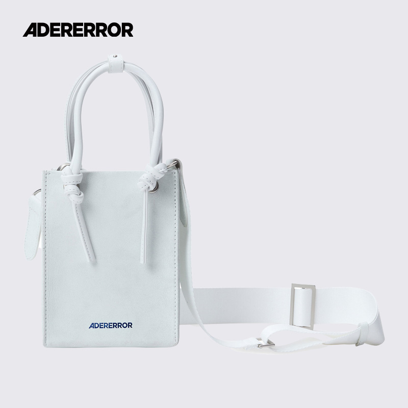 ADERERROR 24SS Cracked 小购物袋牛皮面料精致便携手提方包