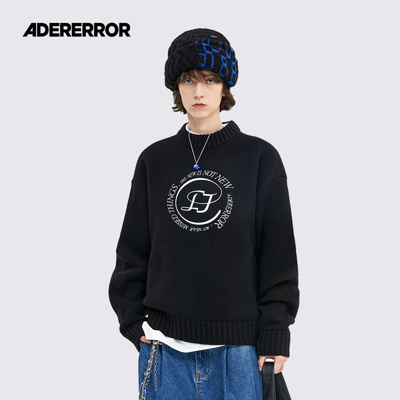 adererror圆领简约宽松羊毛毛衣