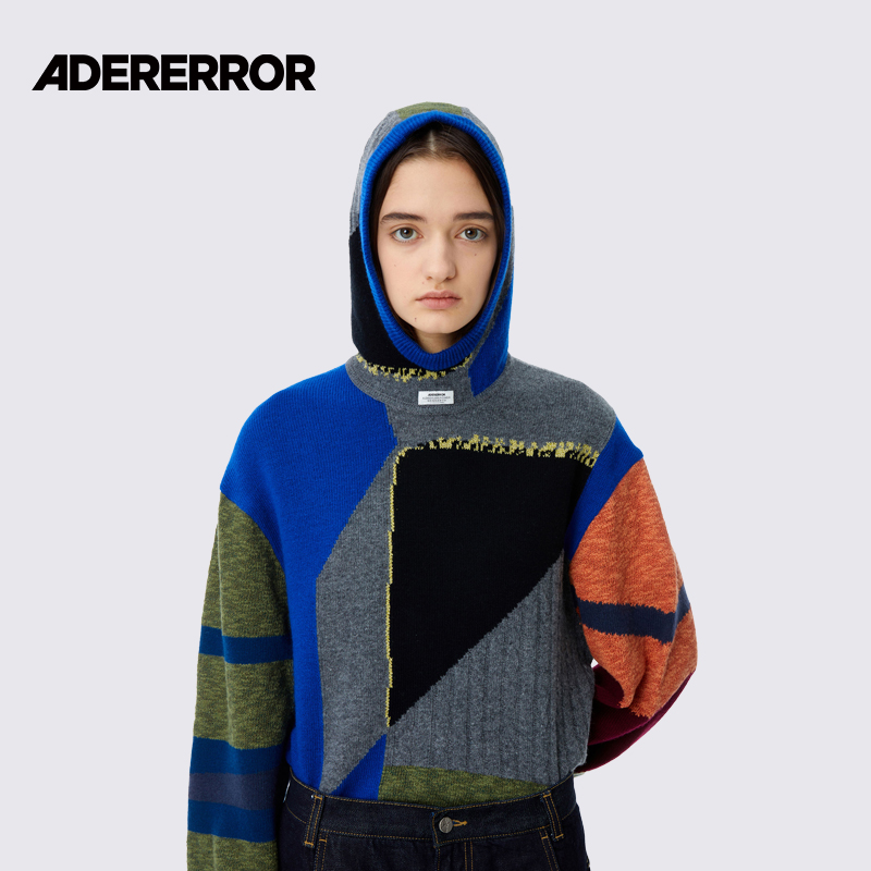 ADER带帽潮流百搭微宽松针织毛衣