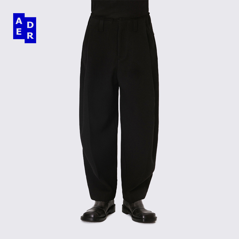 低腰宽松休闲不正规开叉西装裤