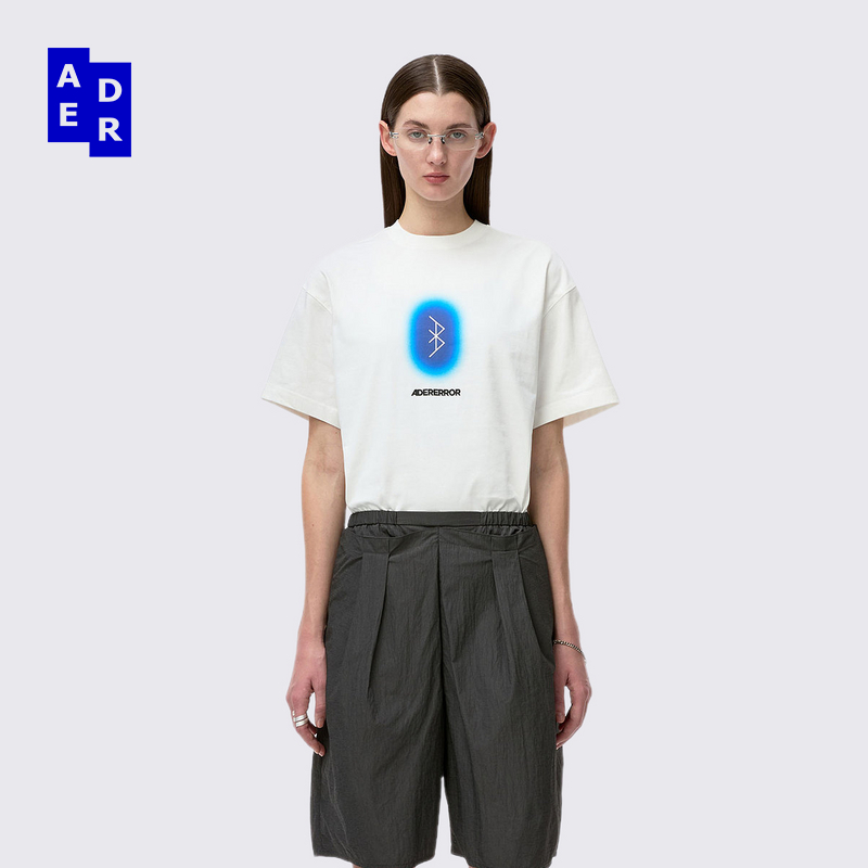 ADERERROR 25SS  Blue net T-shirt Product. 51 印花刺绣短袖T恤