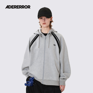 秋新款 ADERERROR 拉链帽衫 23FW 迷你图画刺绣运动外套潮 Bashar