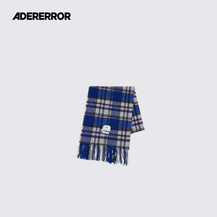 23FW 新款 Revint 围脖格纹秋季 羊绒保暖流苏围巾 plaid ADERERROR