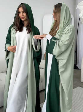 阿拉伯马来民族风土耳其迪拜双面长袍开衫女长裙Arab Robe Kimono