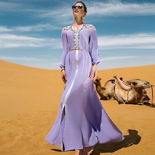 dress紫色仙女水钻连衣裙宫廷