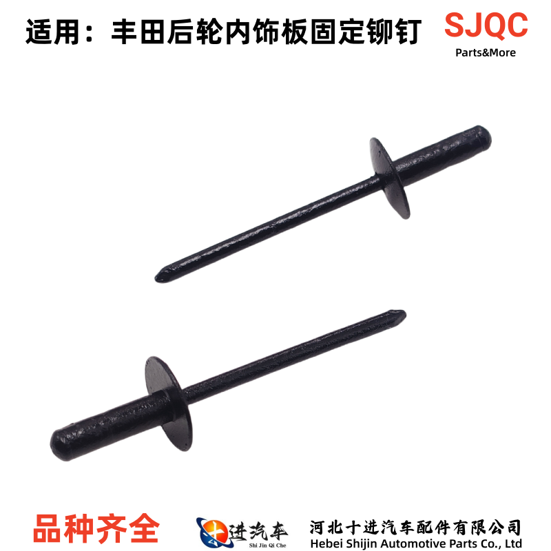 十进丰田内饰板铆钉黑色铁