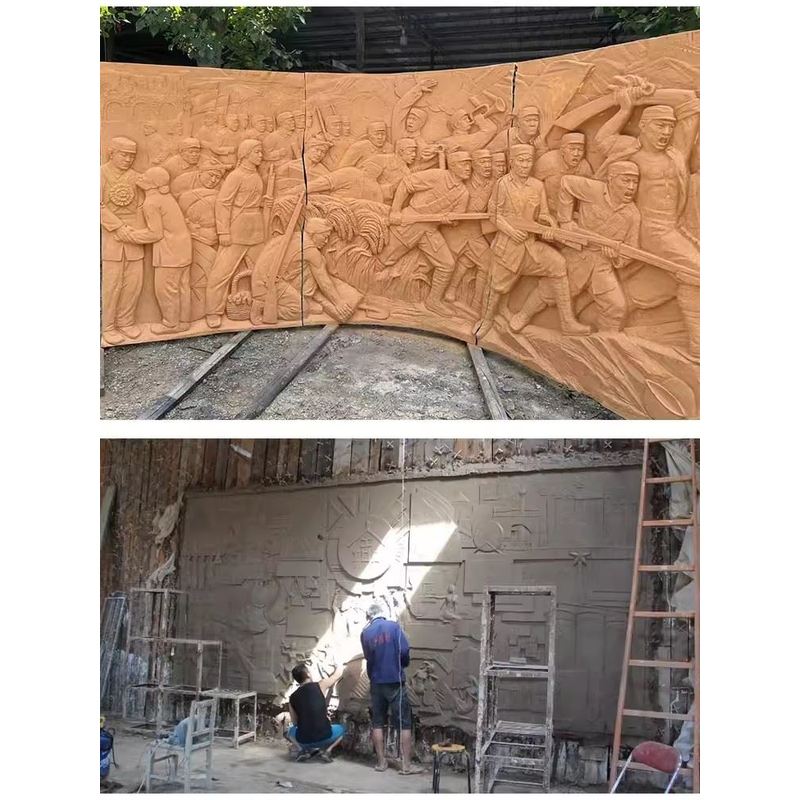 大型浮雕铜版画锻铜铸铜浮雕地雕黄铜紫铜铜镜铜门铜扶手来图定制图片
