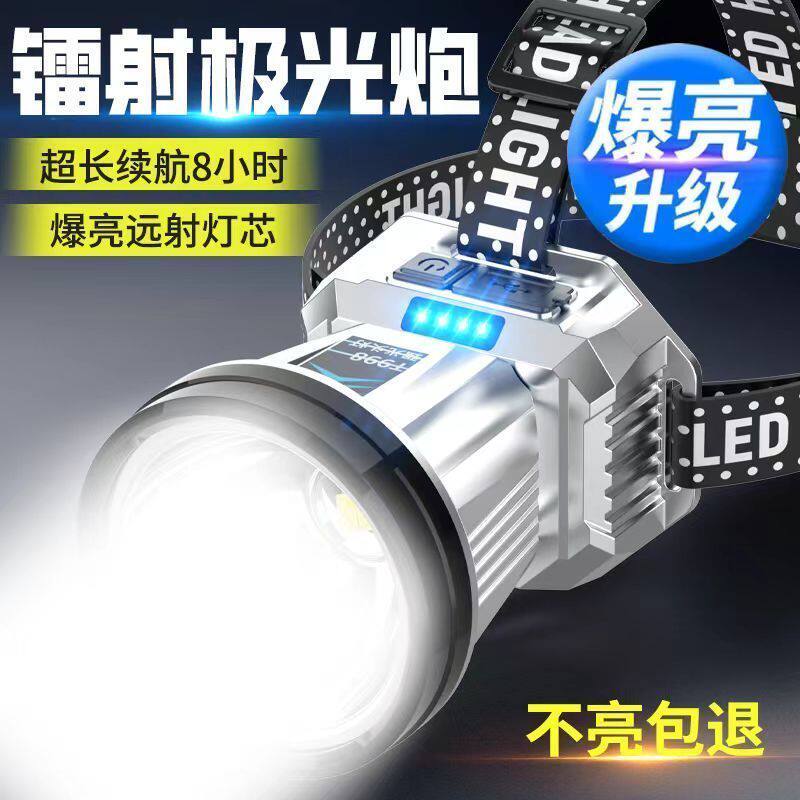 头灯强光充电超亮户外2025新款野外感应钓鱼专用电筒头戴式照明灯