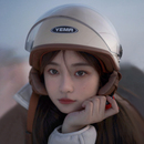 野马3C新国标认证电动车头盔女四季 保暖安全帽 通用半盔电瓶车冬季