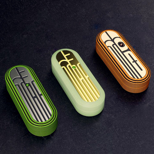 edc解压玩具上上签机械叮叮律动推牌金属磁力推牌指尖陀螺啪啪牌