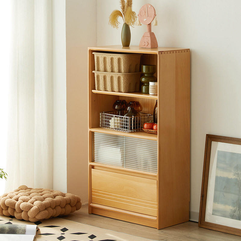 实木储物柜榉木书柜简约展示柜收纳柜防尘书柜移门抽屉角柜边柜,住宅家具,单个书柜,淘宝优惠券,粉丝福利购,淘宝优惠卷