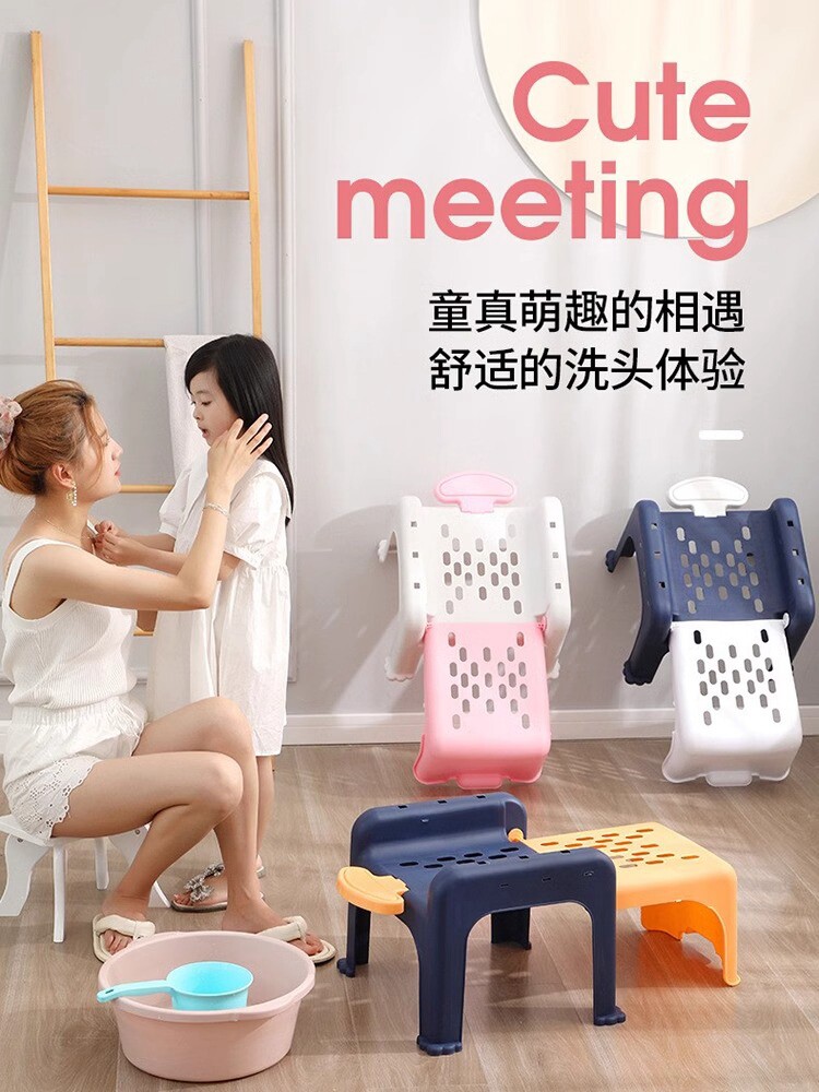 儿童洗头躺椅可折叠宝宝洗发凳子多功能家用吃饭餐椅新生婴儿坐椅