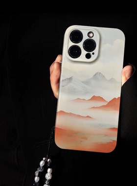 白玉江山图i适用小米13手机壳14/11ultra红米k60pro菲林note12turbo新中式10中k50国风k40s小众k30高级感荣耀