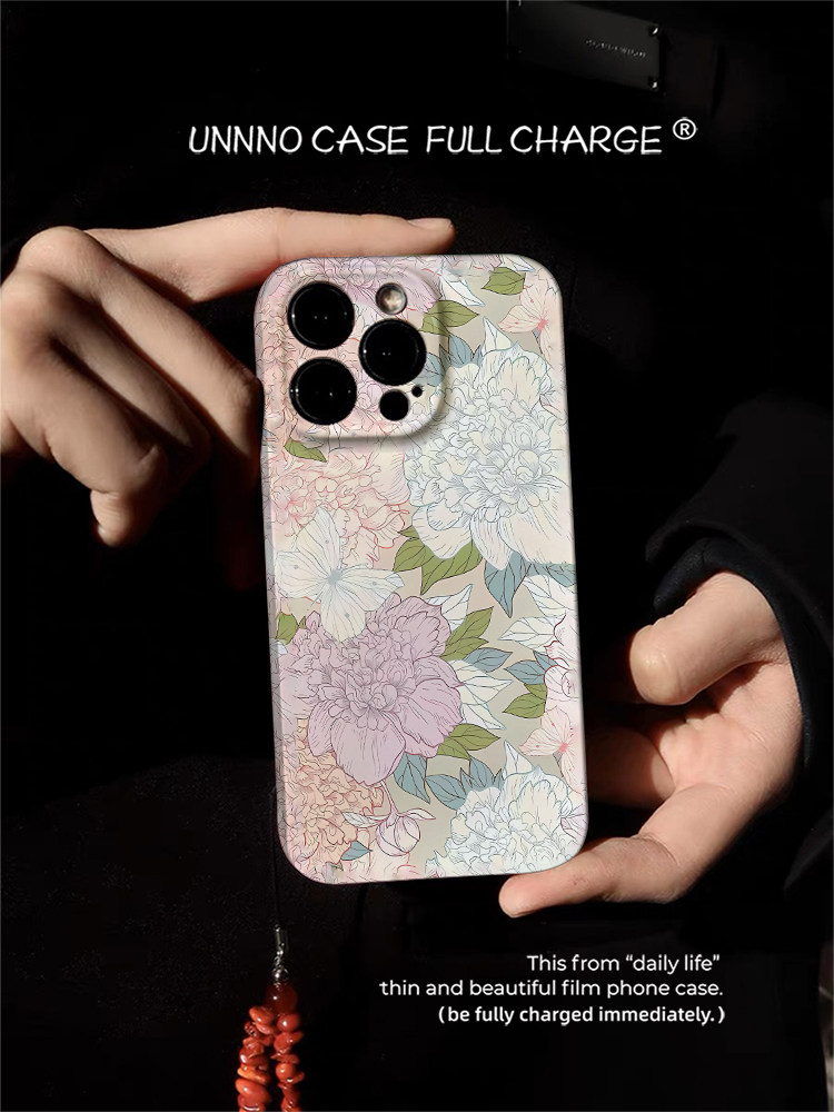 小众韩系ins花适用苹果14promax手机壳新款iPhone14pro高级感12简约1312硅胶11/15全包防摔高级感男女情侣ins