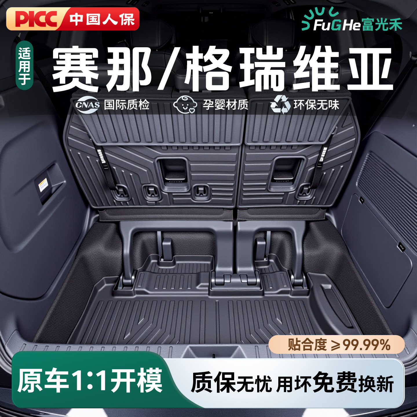 26款 丰田赛那/格瑞维亚后备箱垫TPE尾箱垫塞纳汽车用品配件大全