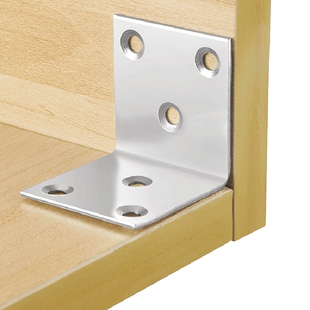 加厚铁白锌角码三角支架固定角铁桌椅90度直角家具连接件五金配件