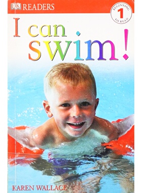 DK读者系列原版引进英语绘本ICanSwim适合36岁儿童阅读的游泳启蒙书通过简单故事和生动图片帮助孩子学习游泳基本技巧克服对水恐