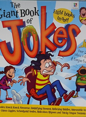 英语原版书TheGiantBookofJokes笑话大全绘本710岁适读包含超过2000个笑话谜语和绕口令帮助孩子提高英语词汇和阅读理解能力适合