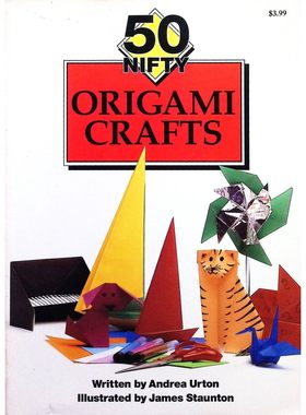 50个很棒的折纸工艺原版书英语儿童手工DIY折纸教程Nifty适合710岁孩子学习折纸艺术培养创造力和动手能力包含50种创意折纸项目