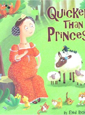 英语原版书比公主更快Quicker幽默生命教育绘本亲子共读36岁适读男女童生命孕育动物怀孕周期耐心等待TopThat出版社出版