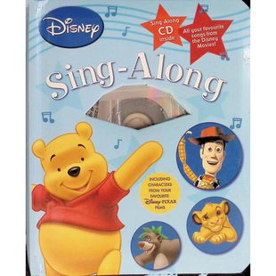 迪士尼欢唱原版书英语绘本Disney亲子共读经典歌曲包含狮子王木偶奇遇记森林王子等热门歌曲歌词附赠CD让孩子们跟着唱适合36岁儿