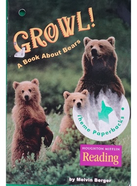 英语原版书GROWL动物栖息地系列绘本熊的科普亲子共读适合710岁儿童了解不同种类熊的饮食习惯和生活方式