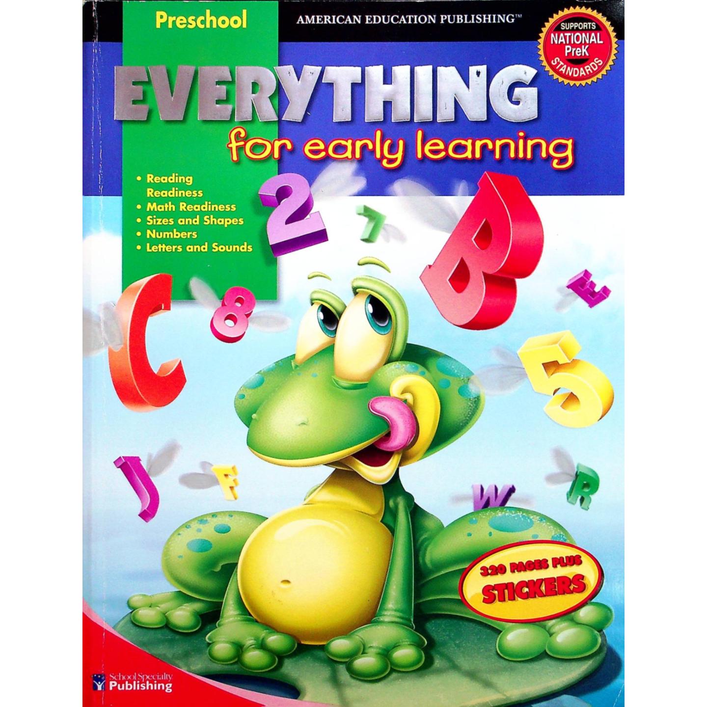 学前原版书Everything早期学习必备英语启蒙亲子共读彩色绘本书由美国教育出版专为36岁儿童设计涵盖阅读数学字母形状数字等基础