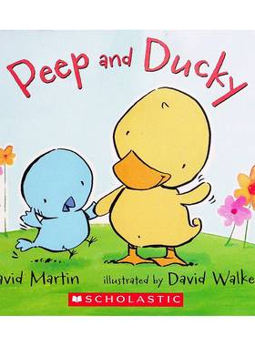 叽叽和鸭鸭原版书英语启蒙亲子共读Peep绘本学乐出版社出品大卫马丁创作大卫沃克绘制适合36岁儿童阅读讲述小鸡Peep和小鸭Ducky