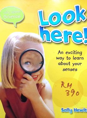 英语原版书我们开始吧科学系列Lookhere感官启蒙绘本书亲子共读彩色绘本儿童教育科学人体感官视觉710岁适读SallyHewitt著