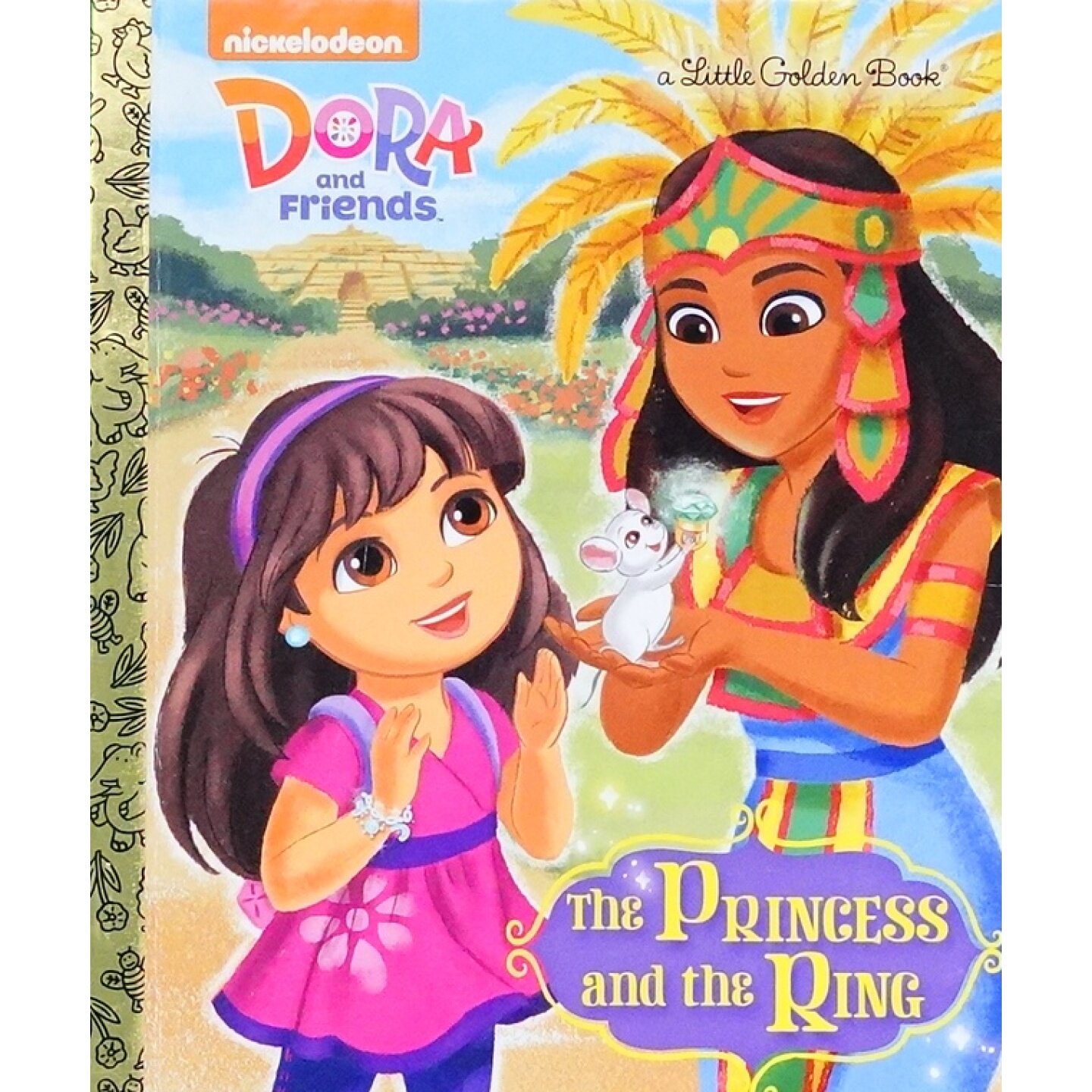朵拉和朋友们原版英语绘本公主与戒指Dora小金书系列彩色绘本书适合36岁儿童亲子共读改编自尼克儿童频道魔戒动画片培养孩子探索